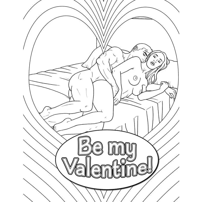 My Naughty Valentine Colouring Book Wood Rocket Discreet Intimate Essentials.