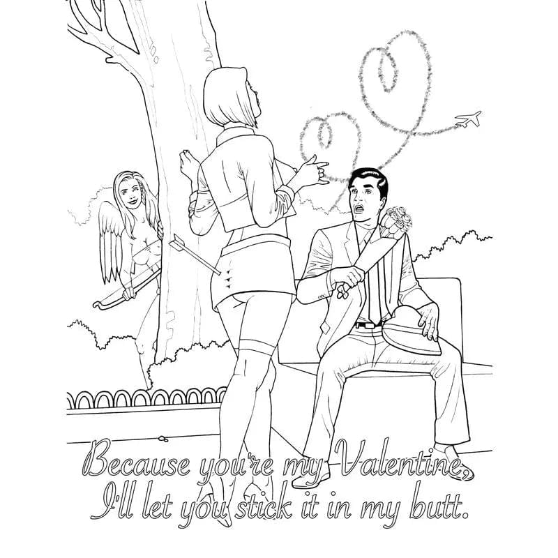 My Naughty Valentine Colouring Book Wood Rocket Discreet Intimate Essentials.