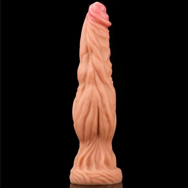 Nature Cock 9.5in Dual Layer Huge ALIEN Silicone Dildo Lovetoy Discreet Intimate Essentials.