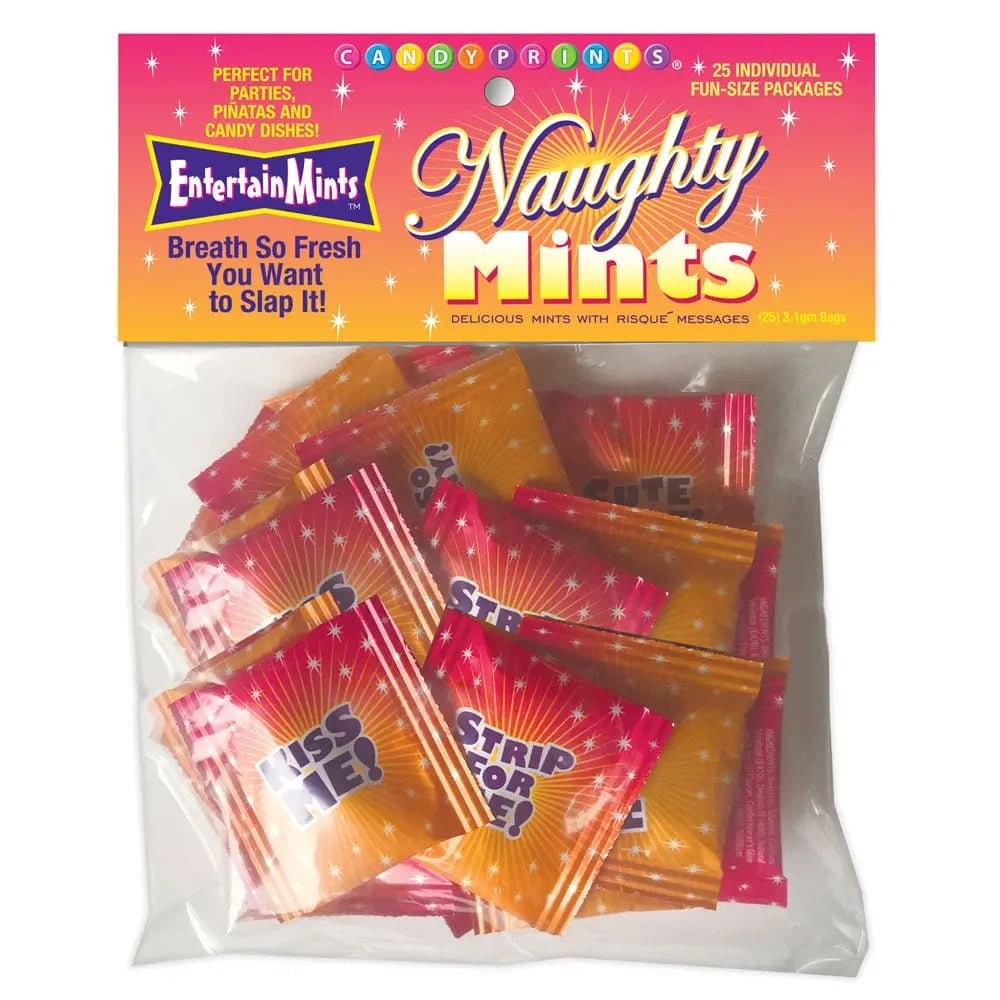 Naughty Mints - Bulk Bag of 25 Party Packs Little Genie Discreet Intimate Essentials.