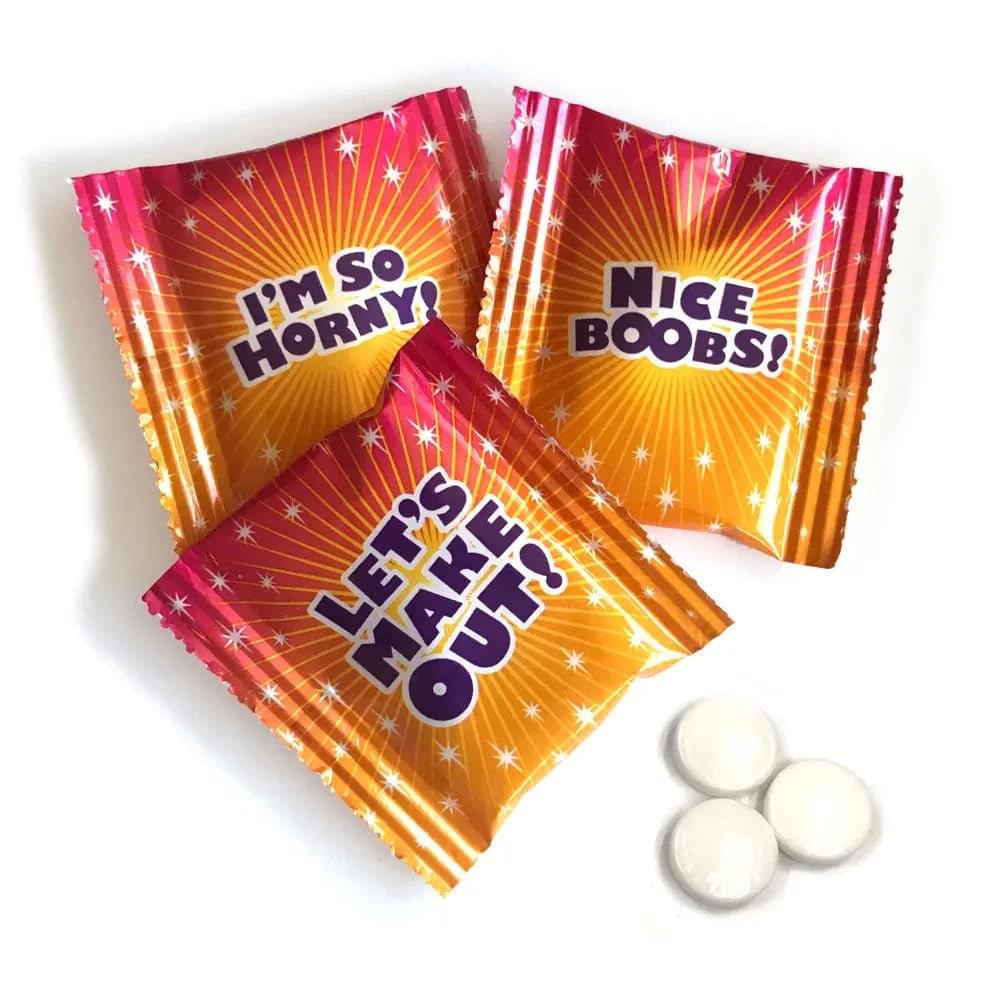 Naughty Mints - Bulk Bag of 25 Party Packs Little Genie Discreet Intimate Essentials.
