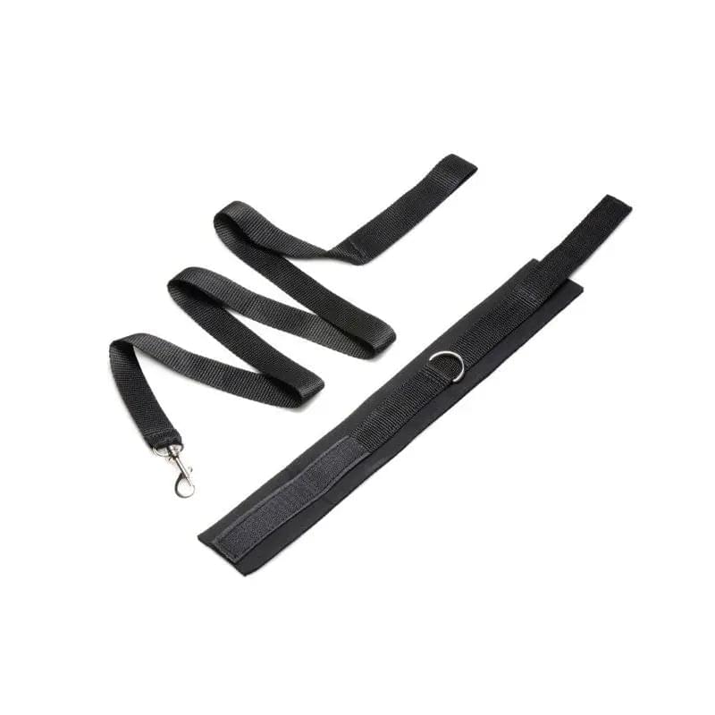 Neoprene Collar And Leash Set Black Frisky Discreet Intimate Essentials.