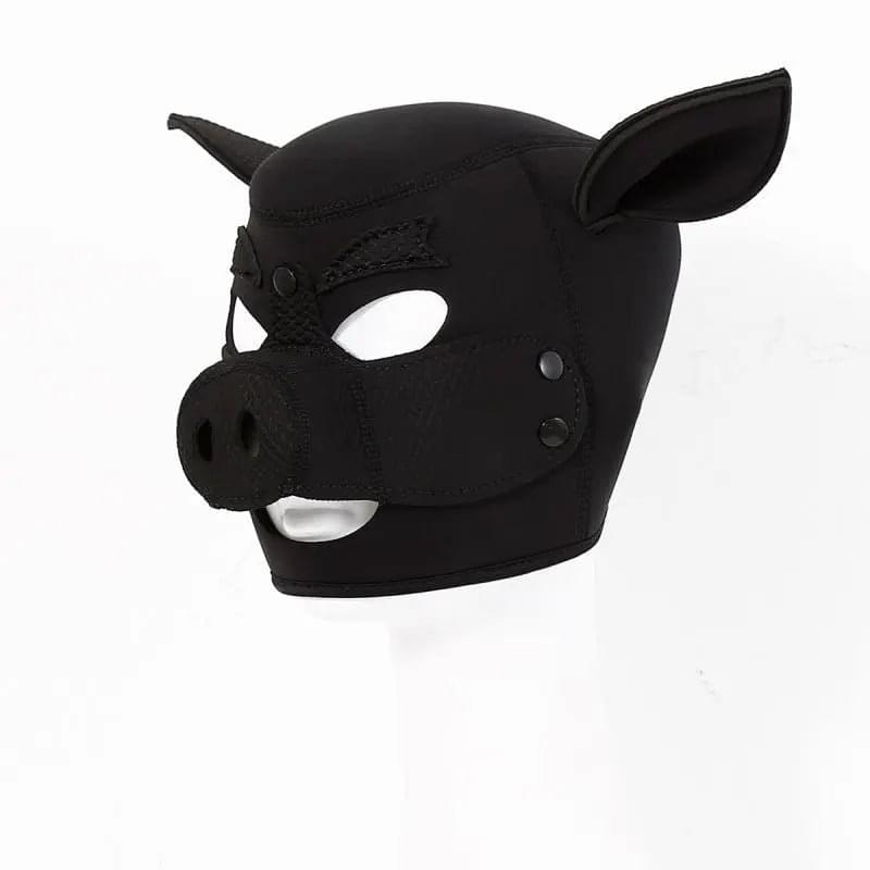 Neoprene Pig Mask Black Daytona Discreet Intimate Essentials.