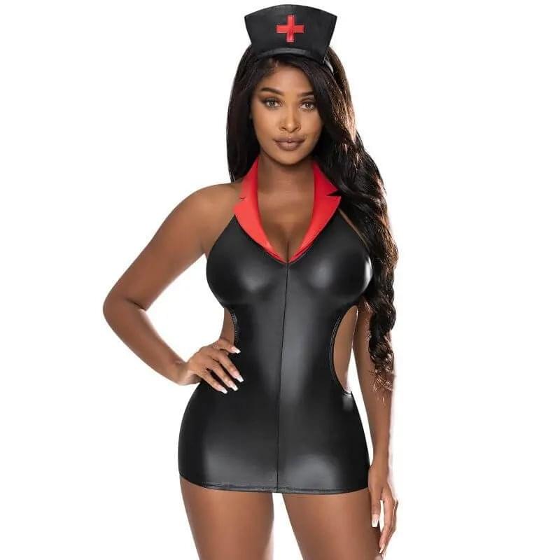 Night Nurse Costume Exposed Lingerie Discreet Intimate Essentials.