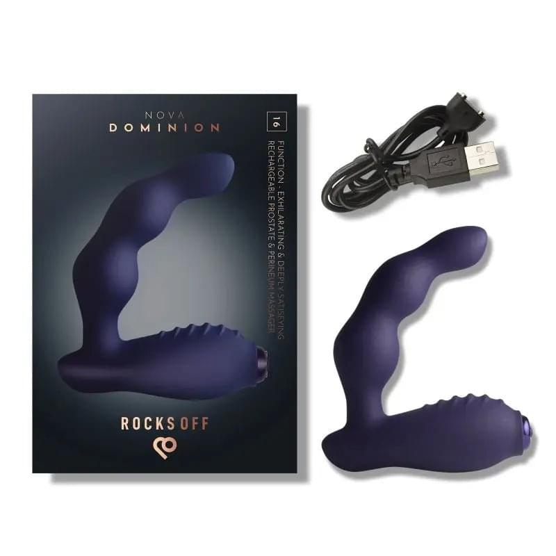 Nova Dominion Beaded P Spot Vibrator Blue Rocks Off Discreet Intimate Essentials.