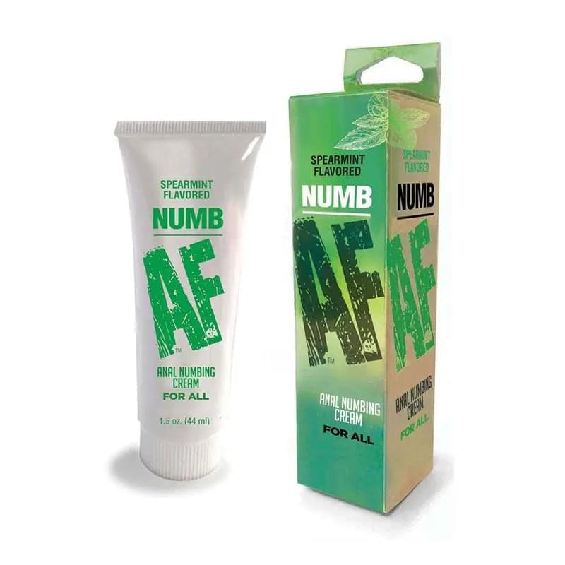 Numb AF - Mint - Mint Flavoured Anal Numbing Cream - 44 ml Tube Little Genie Discreet Intimate Essentials.