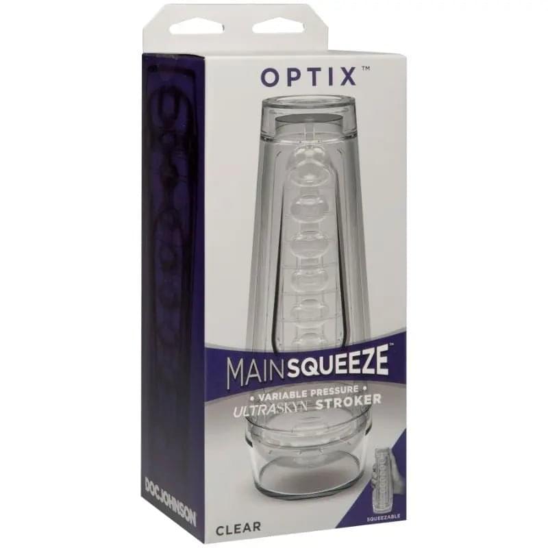 Optix Crystal Masturbator Clear Main Squeeze Discreet Intimate Essentials.