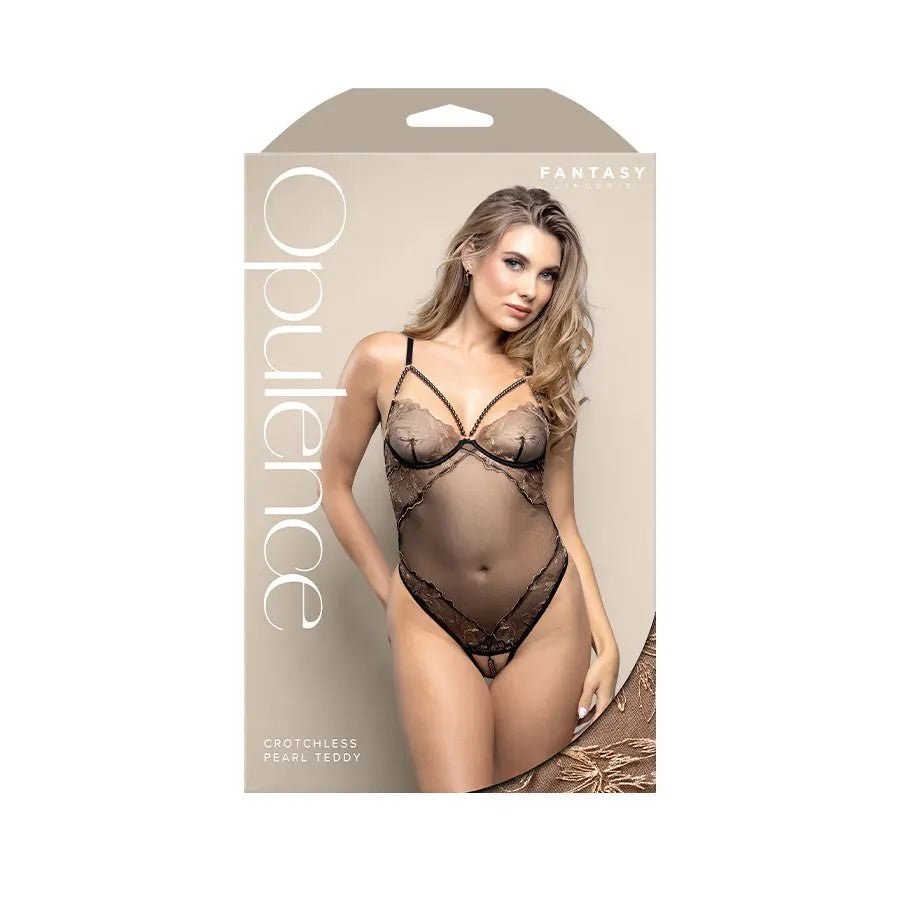 Shop affordable quality OPULENCE Crotchless Pearl Teddy SM - S/M Size - Discreet Intimate Essentials - LINGERIE & BODY WEAR - Fantasy Lingerie