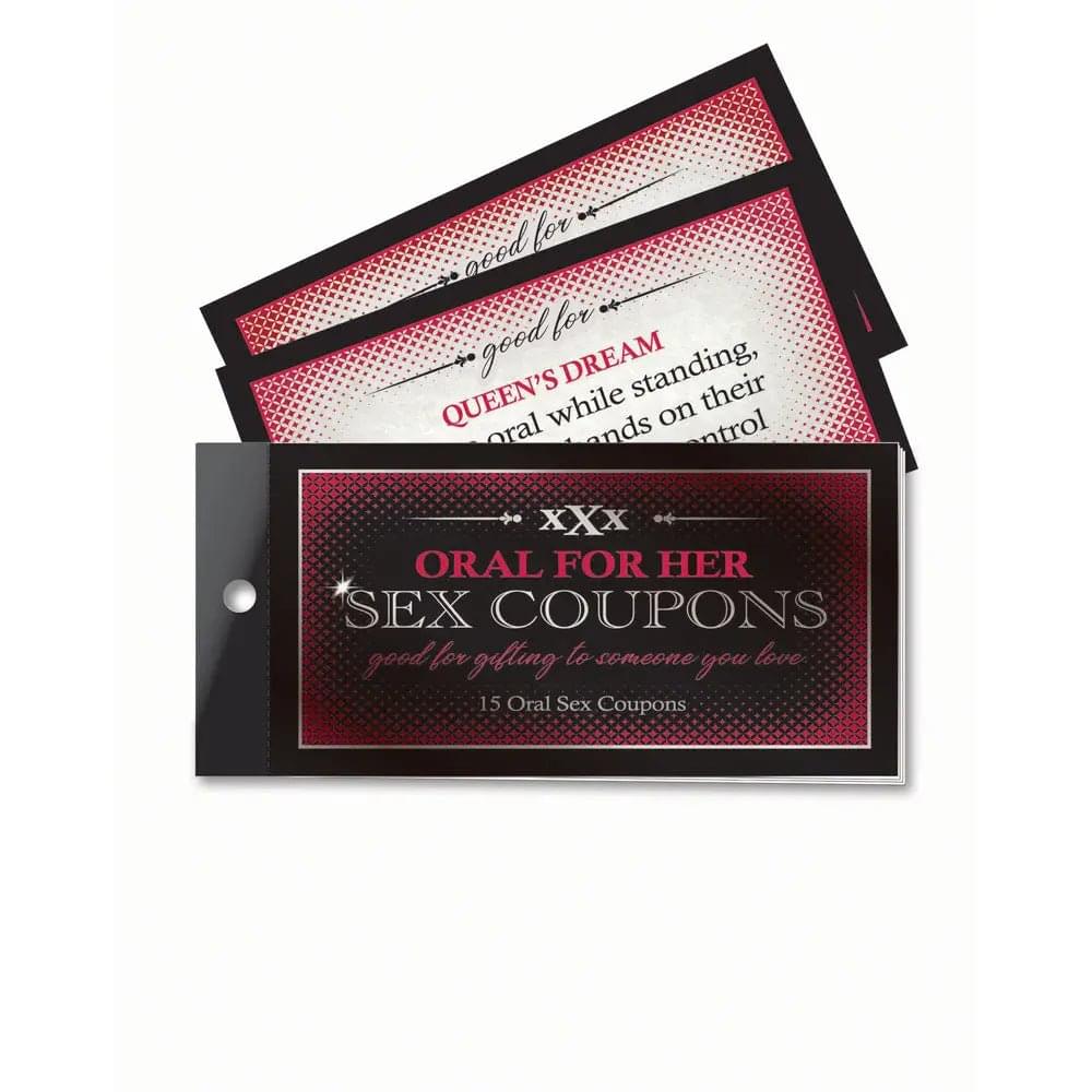 Oral For Her Sex Coupons - Set of 15 Coupons Little Genie Discreet Intimate Essentials.