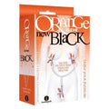 Orange Is The New Black - Triple Your Pleasure - Metal Nipple & Clit Clamps with Chain Icon Brands Discreet Intimate Essentials.