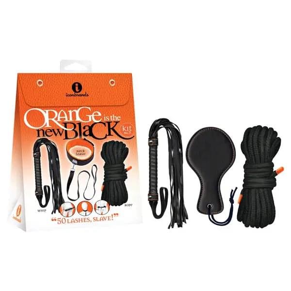 Orange Is The New  Kit #3 - 50 Lashes, Slave! - Bondage Kit - 3 Piece Set Icon Brands Discreet Intimate Essentials.
