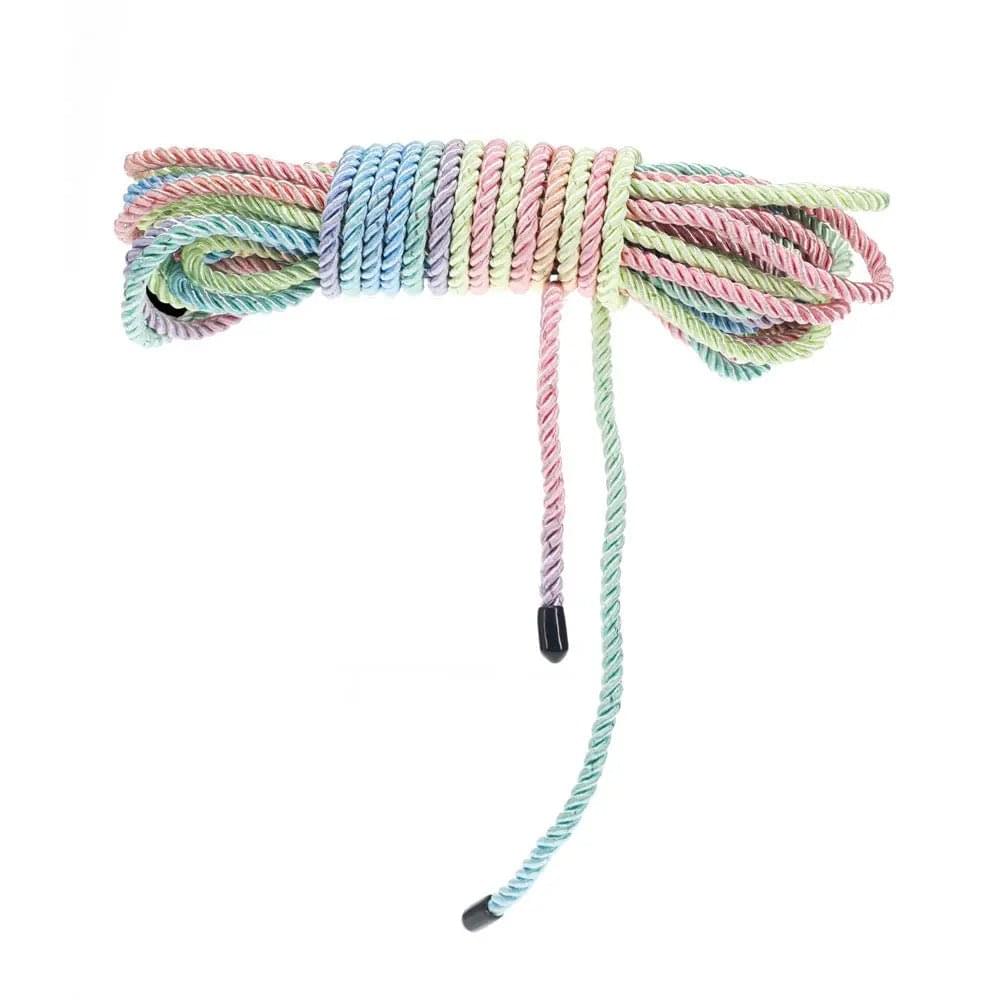 OUCH! Bondage Rope - 10 M - Multicolour 1 - Multicoloured Nylon Bondage Rope - 10 metre Length Shots Toys Discreet Intimate Essentials.
