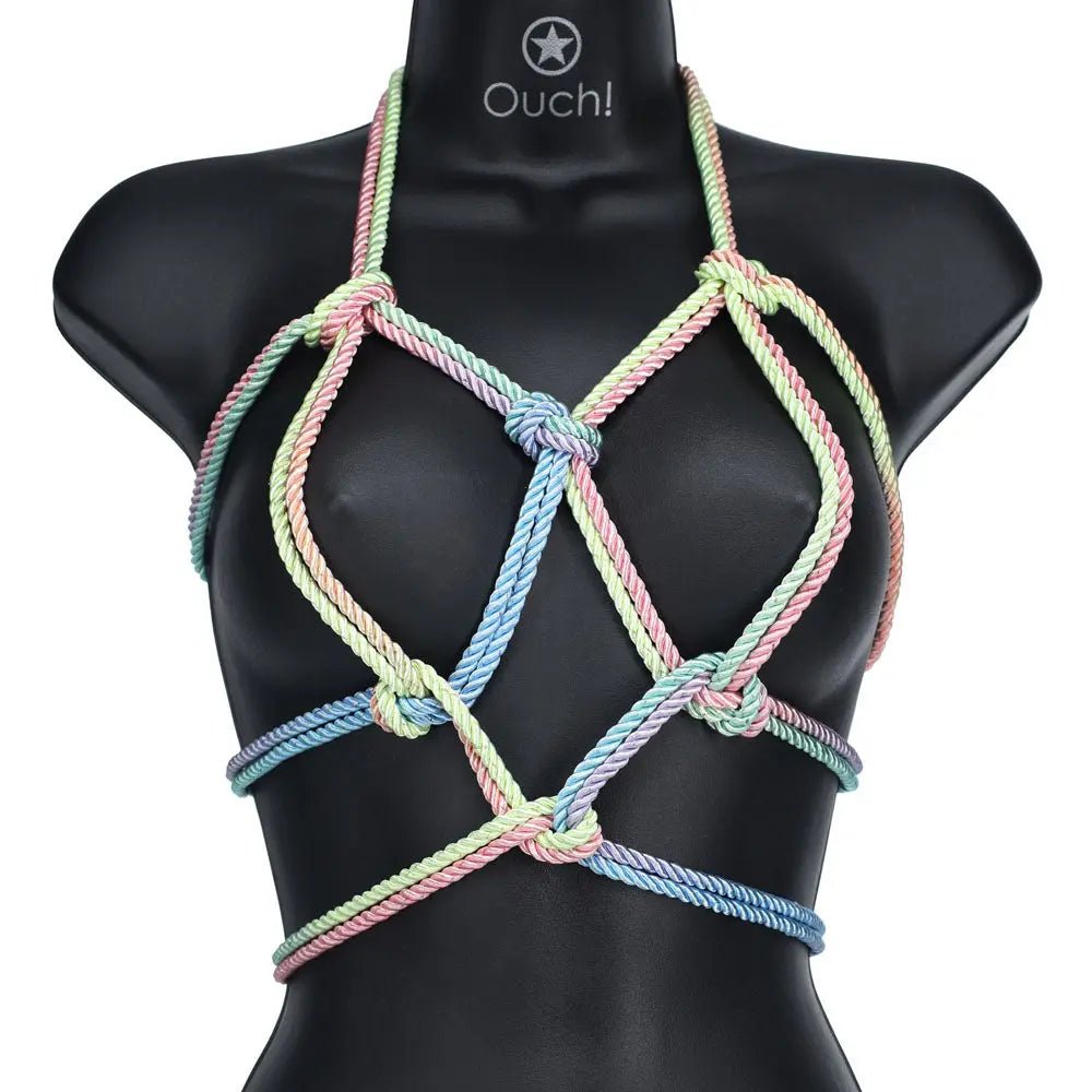 Shop affordable quality OUCH! Bondage Rope - 10 M - Multicolour 1 - Multicoloured Nylon Bondage Rope - 10 metre Length - Discreet Intimate Essentials - BONDAGE-TOYS - Shots Toys