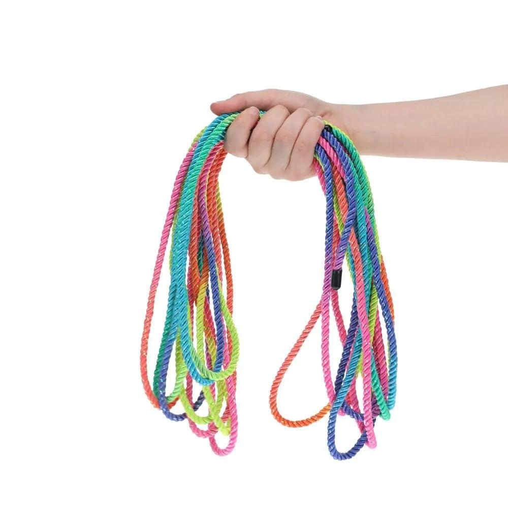 OUCH! Bondage Rope - 10 M - Multicolour 2 - Multicoloured Nylon Bondage Rope - 10 metre Length Shots Toys Discreet Intimate Essentials.
