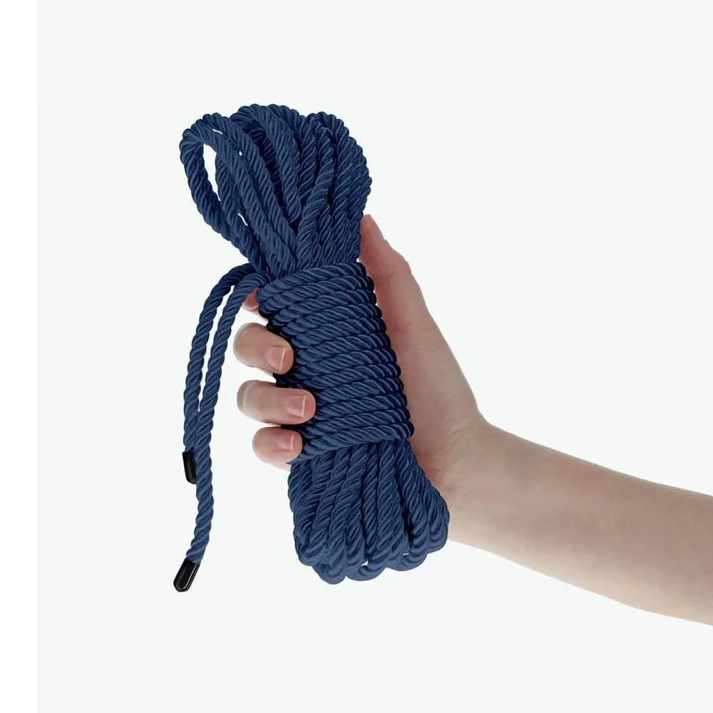 OUCH! Bondage Rope - 10 M - Navy  - Navy  Nylon Bondage Rope - 10 metre Length Shots Toys Discreet Intimate Essentials.