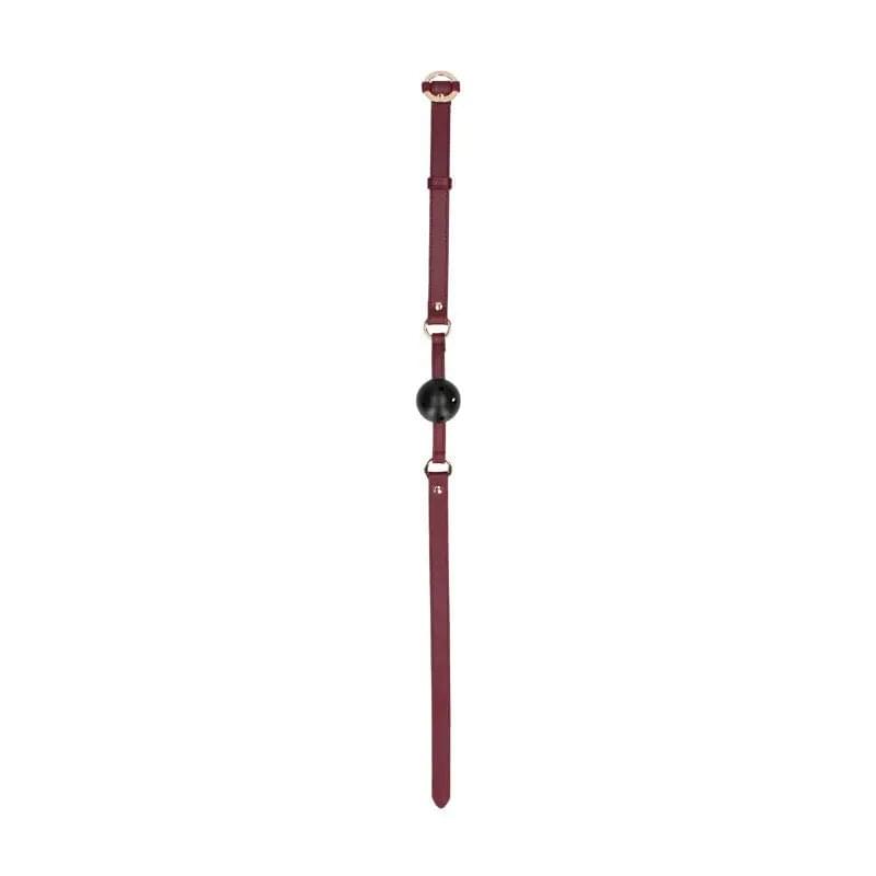 OUCH! Halo - Breathable Ball Gag - Burgundy Mouth Restraint Shots Toys Discreet Intimate Essentials.