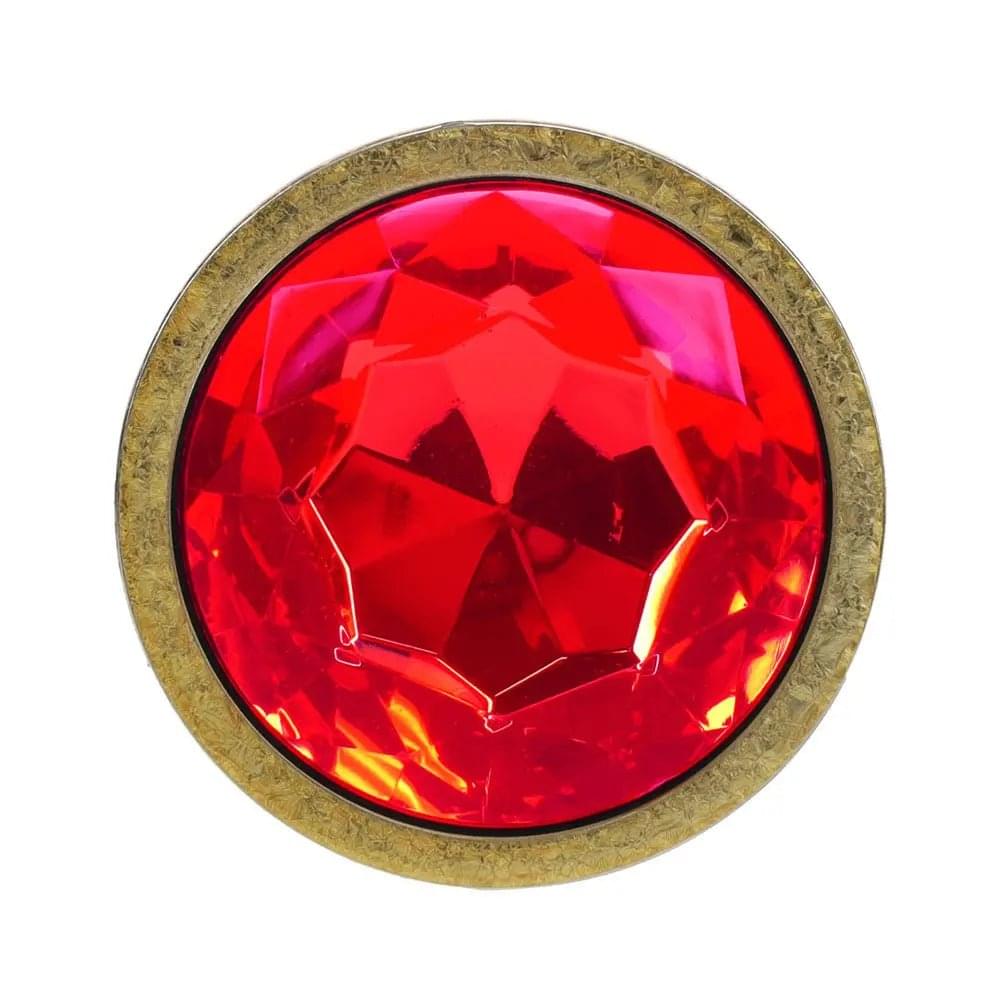 OUCH! Milan Collection - Metal Anal Plug Set - Gold - Gold Butt Plugs with Gem Bases - Set of 3 Sizes Shots Toys Discreet Intimate Essentials.