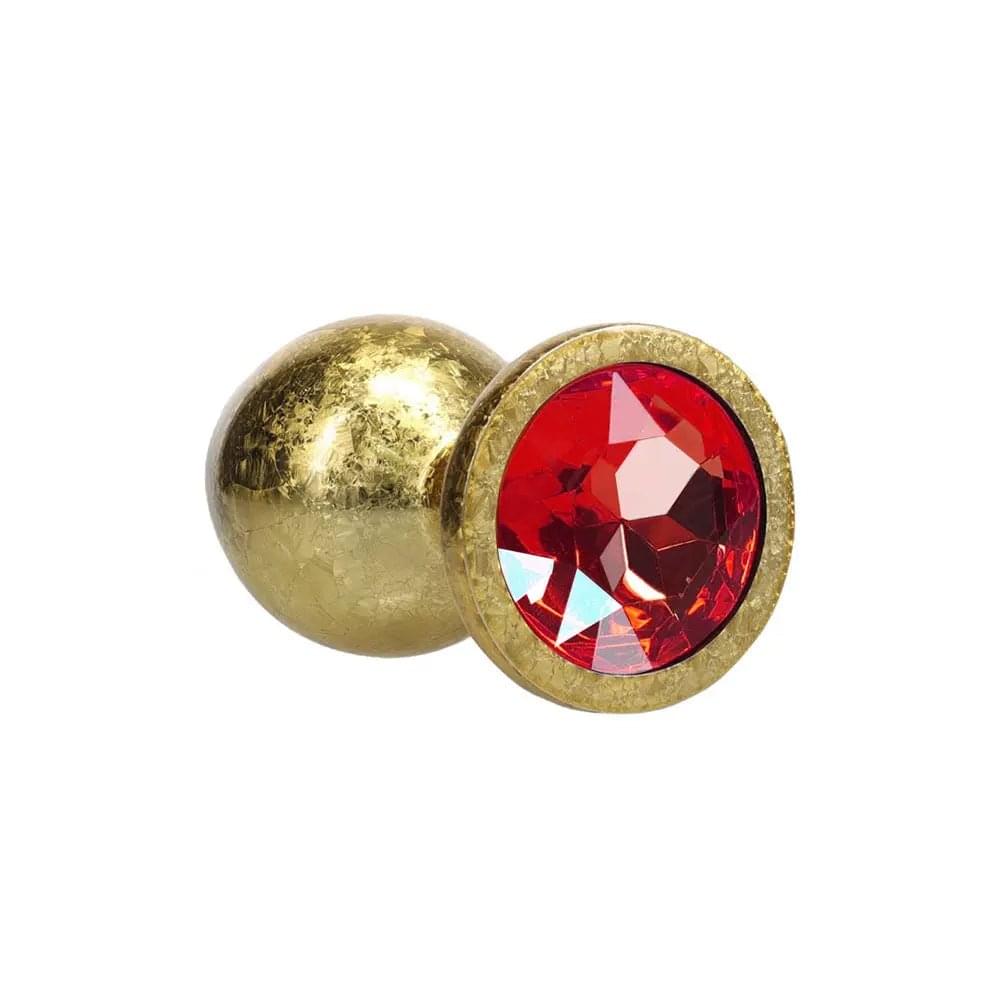 OUCH! Milan Collection - Metal Anal Plug Set - Gold - Gold Butt Plugs with Gem Bases - Set of 3 Sizes Shots Toys Discreet Intimate Essentials.