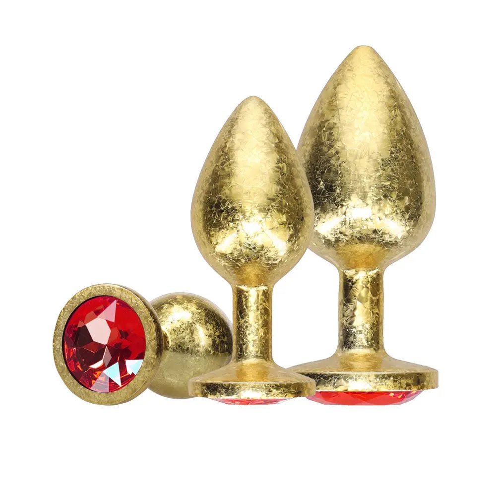 Shop affordable quality OUCH! Milan Collection - Metal Anal Plug Set - Gold - Gold Butt Plugs with Gem Bases - Set of 3 Sizes - Discreet Intimate Essentials - ANAL TOYS - Shots Toys