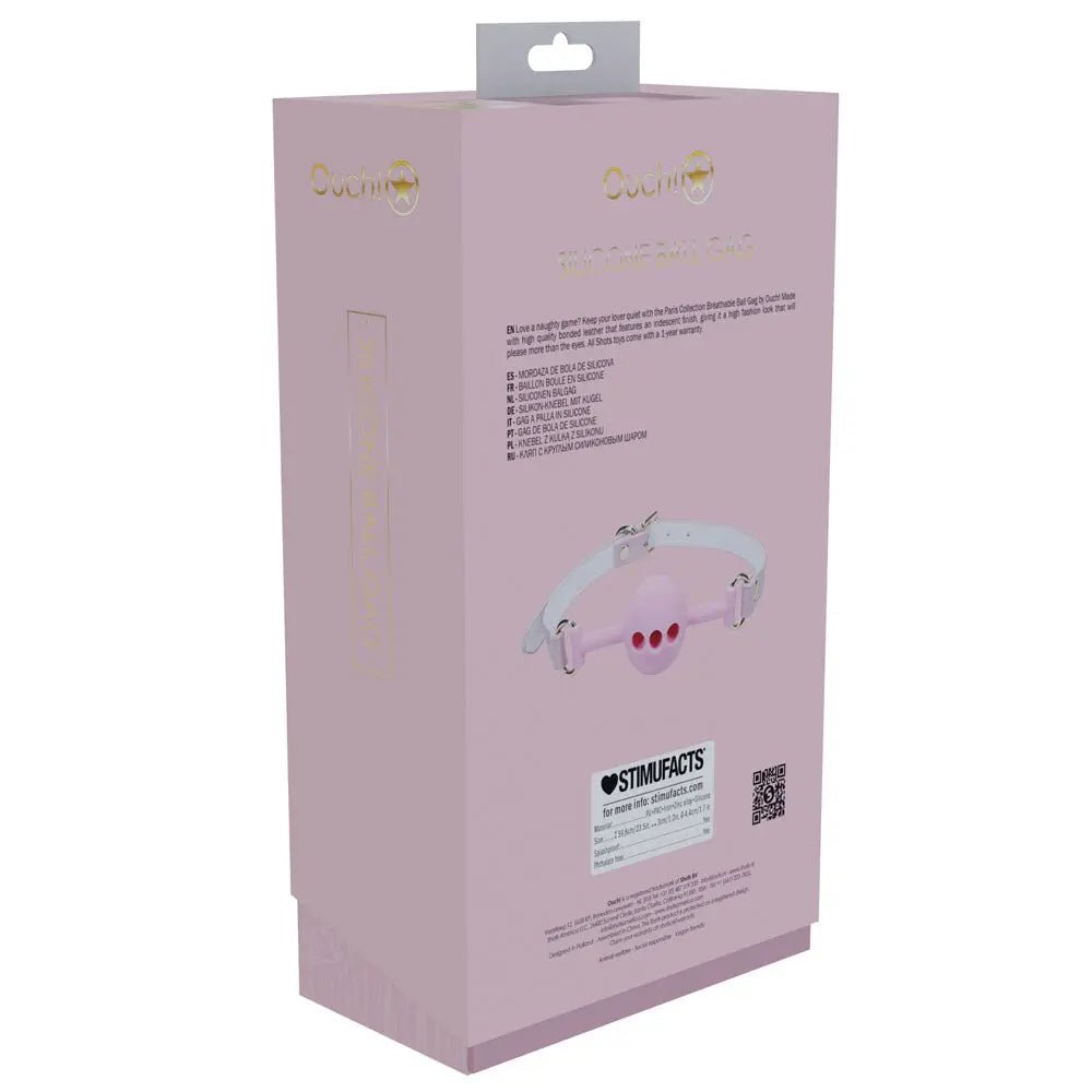 Shop affordable quality OUCH! Paris Collection - Silicone Ball Gag - Breatheable Mouth Restraint - Discreet Intimate Essentials - BONDAGE-TOYS - Shots Toys