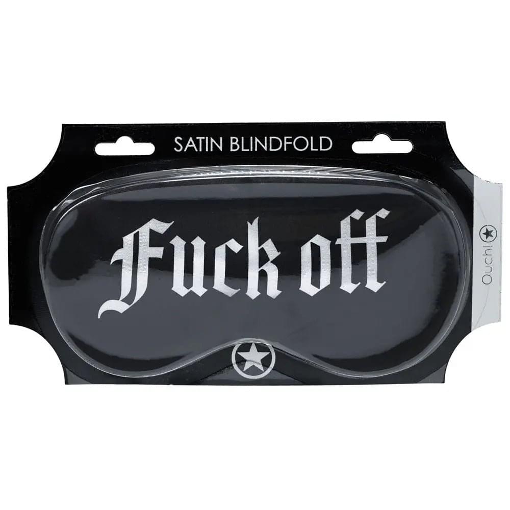 OUCH! Satin Mask - Fuck Off -  Printed Eye Mask Shots Toys Discreet Intimate Essentials.
