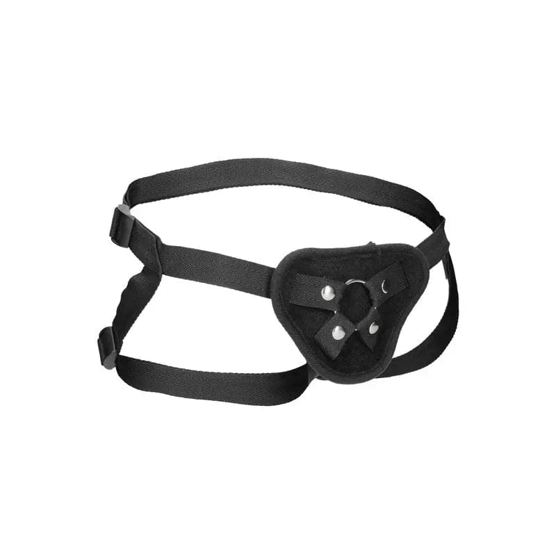 OUCH! Velvet & Velcro Adjustable Harness with O-Ring -  Strap-On Harness (No Probe Included) Shots Toys Discreet Intimate Essentials.