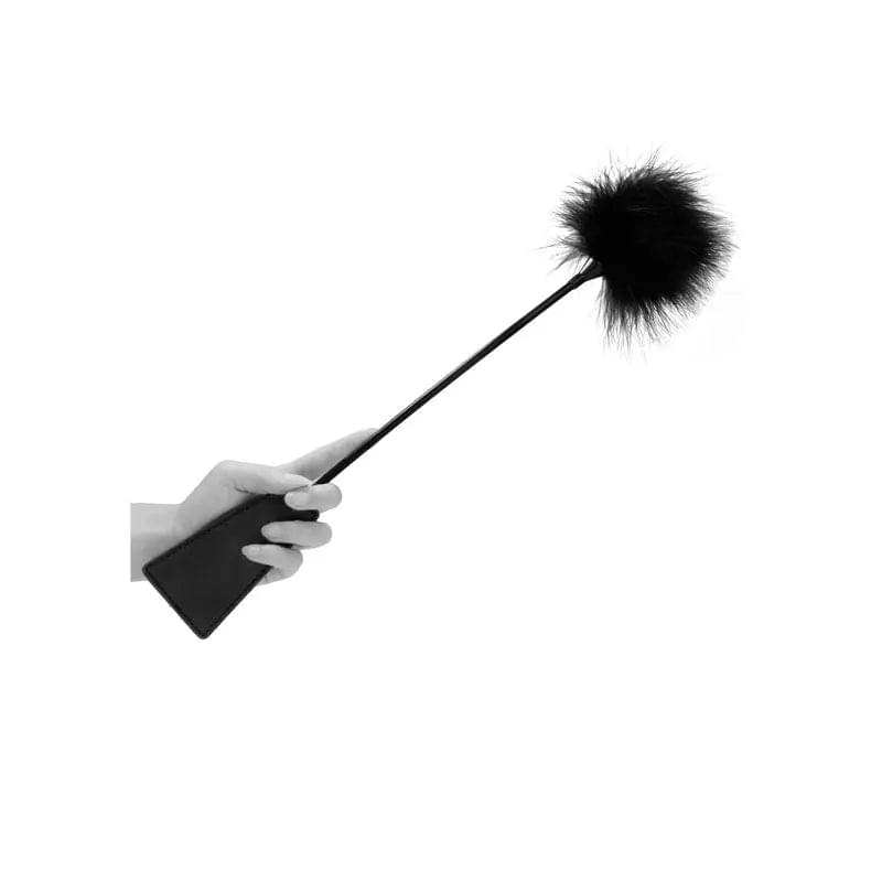 OUCH!  & White Crop with Feather Tickler -  44 cm Feather Crop Shots Toys Discreet Intimate Essentials.