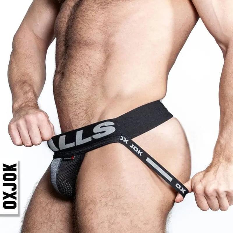 Oxballs Airmesh Swagger Jockstrap Tar Black OxBalls Discreet Intimate Essentials.