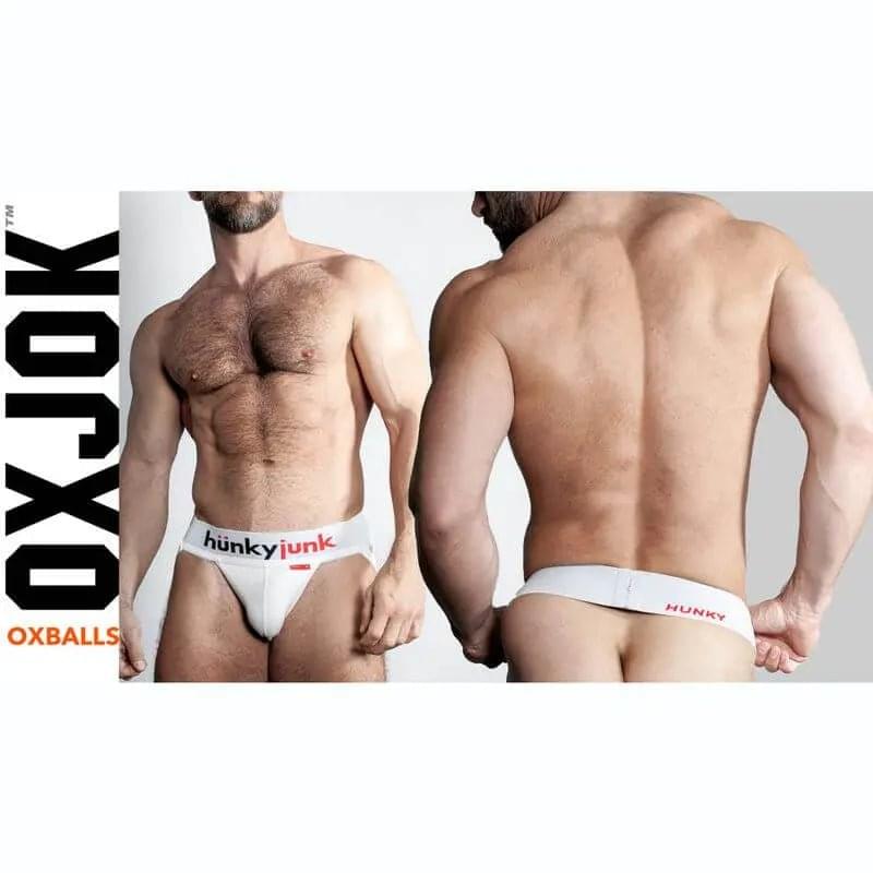 Oxballs Hunker Slider Strap Jock White Snow OxBalls Discreet Intimate Essentials.