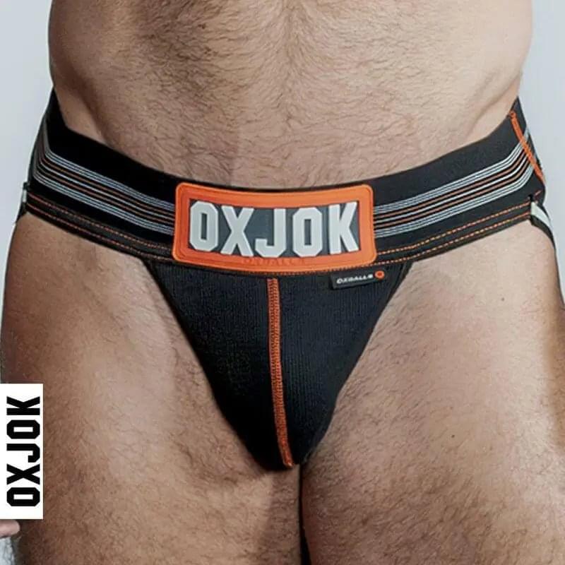 Oxballs Slingjock Upthrust Slider-Strap Jock Black Iron OxBalls Discreet Intimate Essentials.