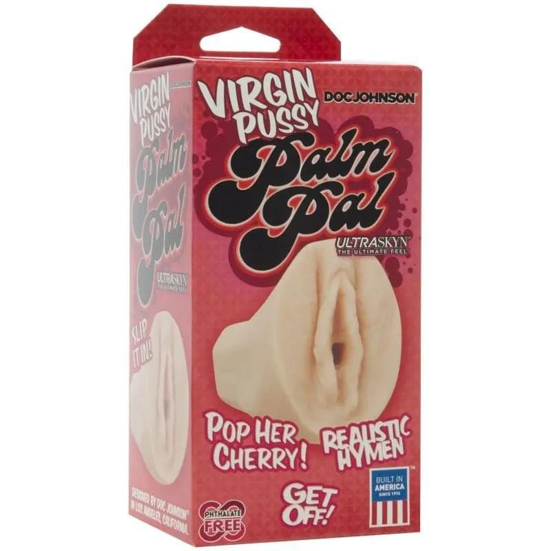 Palm Pal Ultraskyn Virgin Pussy White Doc Johnson Discreet Intimate Essentials.