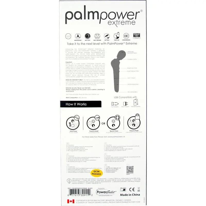 PalmPower Extreme Black PalmPower Discreet Intimate Essentials.