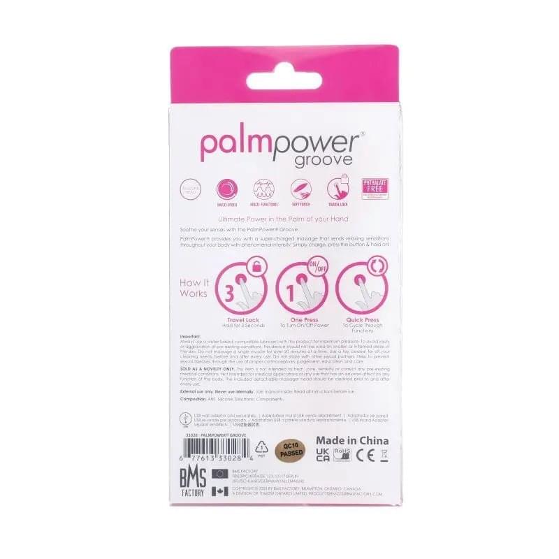 PalmPower Groove Mini Wand Fuchsia PalmPower Discreet Intimate Essentials.
