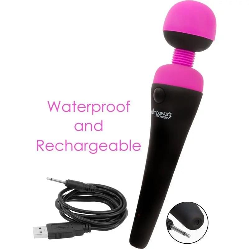 PalmPower Massage Wand Recharge Waterproof PalmPower Discreet Intimate Essentials.