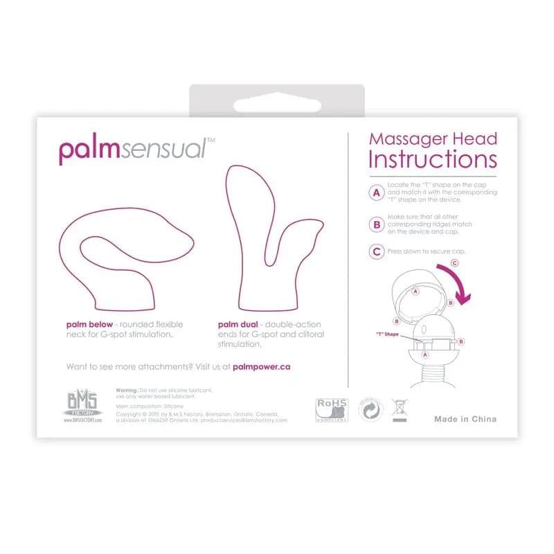 PalmSensual Massager Heads Pink (For use with PalmPower) PalmPower Discreet Intimate Essentials.