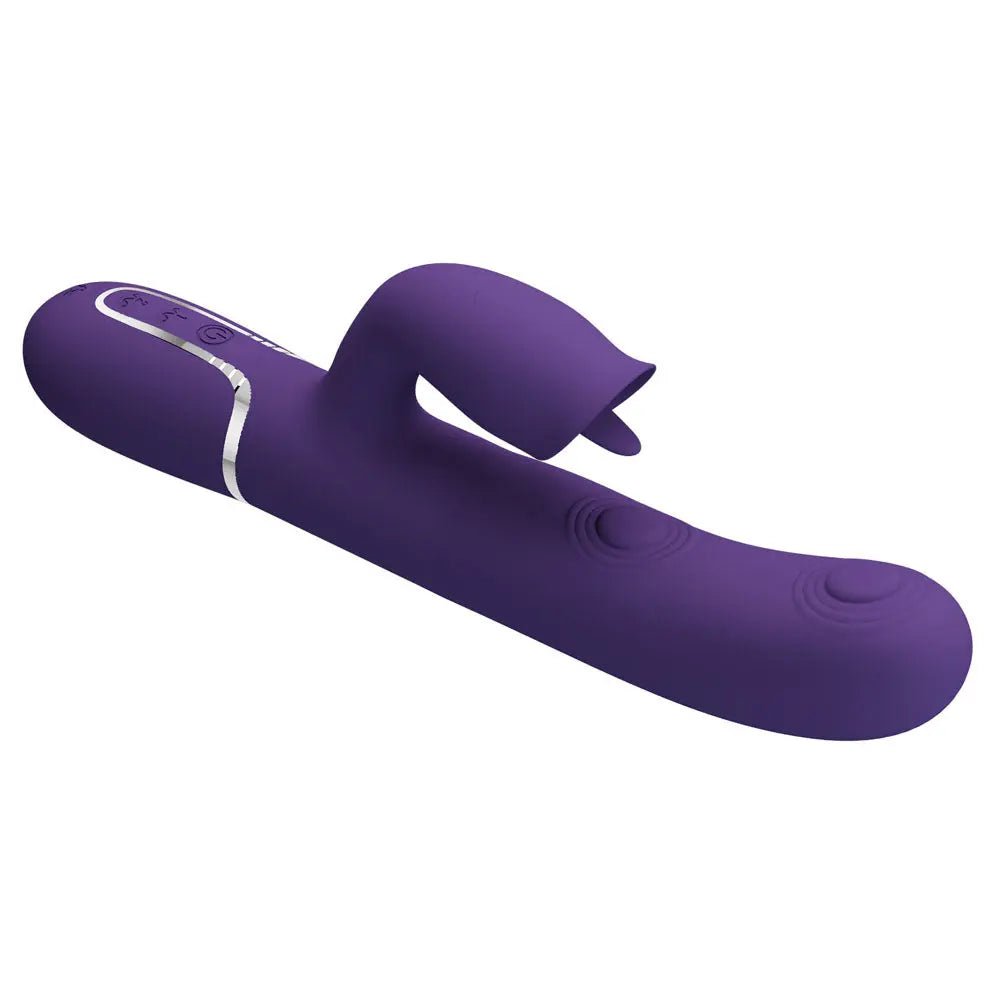 Shop affordable quality Party Up ALAN Dual Motor Vibrator - 22.8 cm USB Rechargeable Vibrator with Licking Clit Stimulator and Thumping Shaft - Discreet Intimate Essentials - VIBRATORS - Party Up