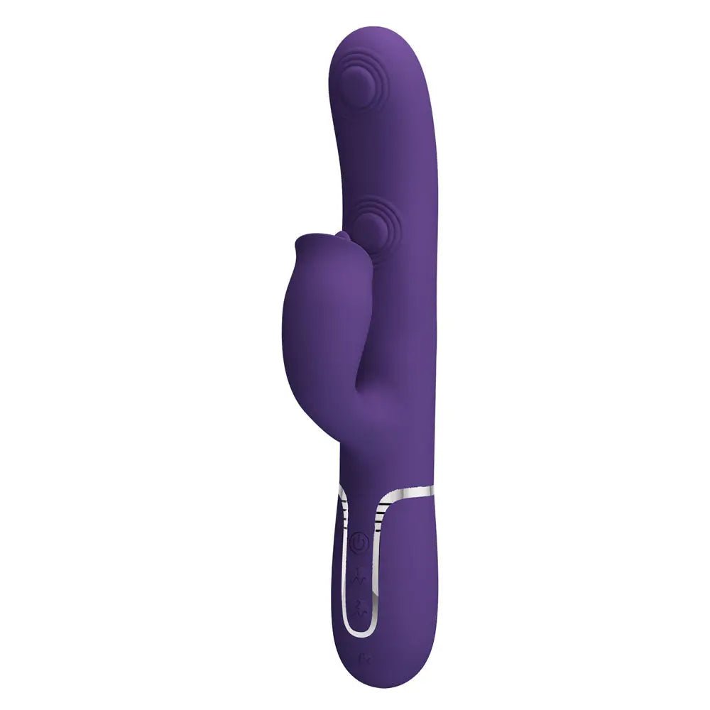 Shop affordable quality Party Up ALAN Dual Motor Vibrator - 22.8 cm USB Rechargeable Vibrator with Licking Clit Stimulator and Thumping Shaft - Discreet Intimate Essentials - VIBRATORS - Party Up