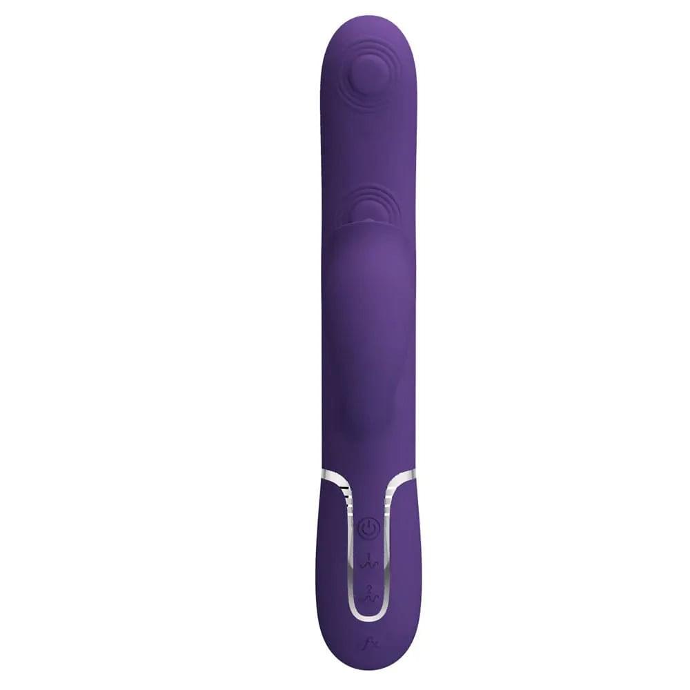 Party Up ALAN Dual Motor Vibrator -  -  22.8 cm USB Rechargeable Vibrator with Licking Clit Stimulator and Thumping Shaft Party Up Discreet Intimate Essentials.