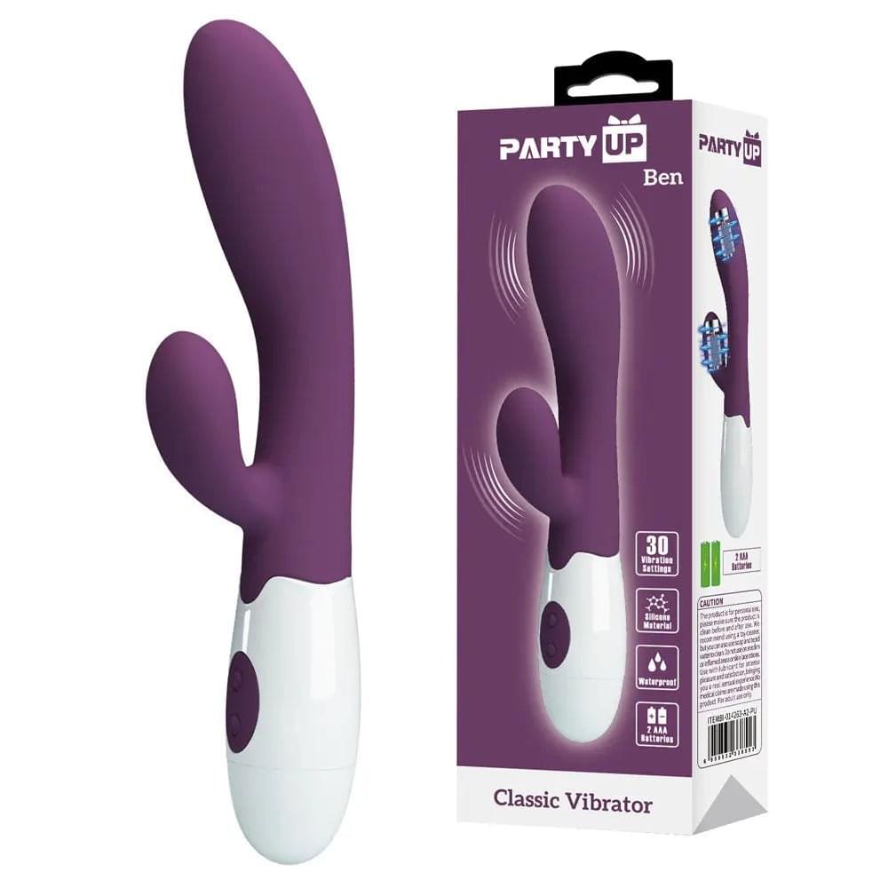 Party Up BEN Classic Vibe -  -  20 cm Rabbit Vibrator Party Up Discreet Intimate Essentials.