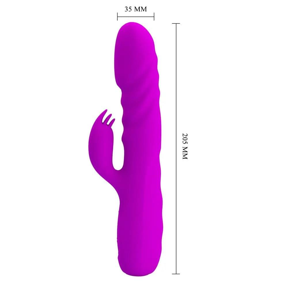 Party Up BOB Thrusting Vibe -  -  25 cm USB Rechargeable Thrusting Rabbit Vibrator Party Up Discreet Intimate Essentials.