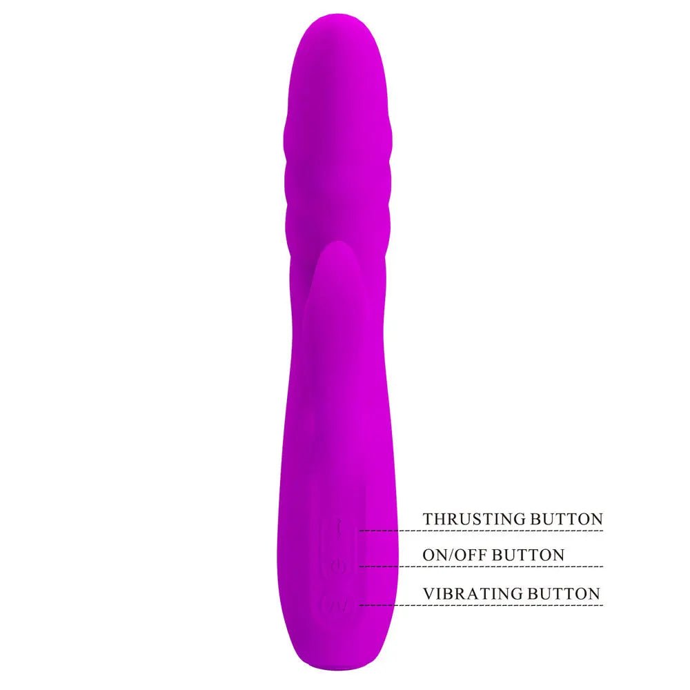Shop affordable quality Party Up BOB Thrusting Vibe - 25 cm USB Rechargeable Thrusting Rabbit Vibrator - Discreet Intimate Essentials - VIBRATORS - Party Up