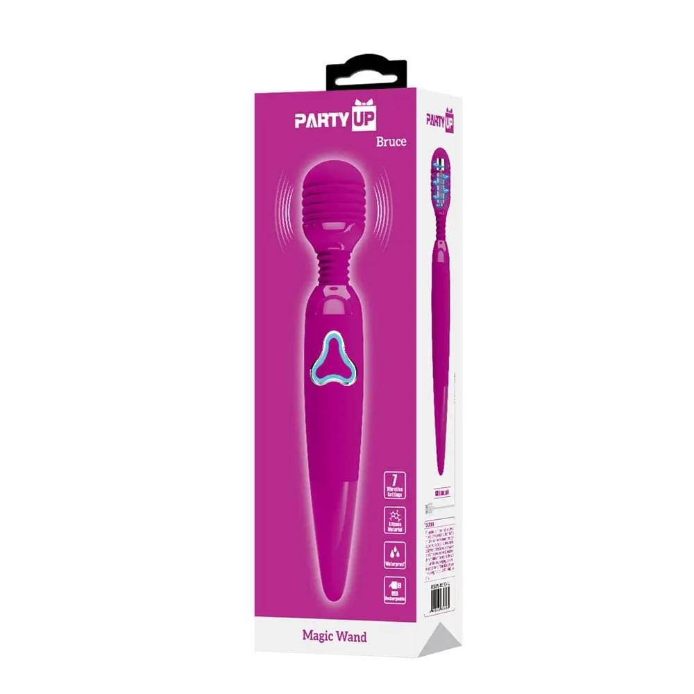 Party Up BRUCE Wand -  -  25 cm USB Rechargeable Massage Wand Party Up Discreet Intimate Essentials.