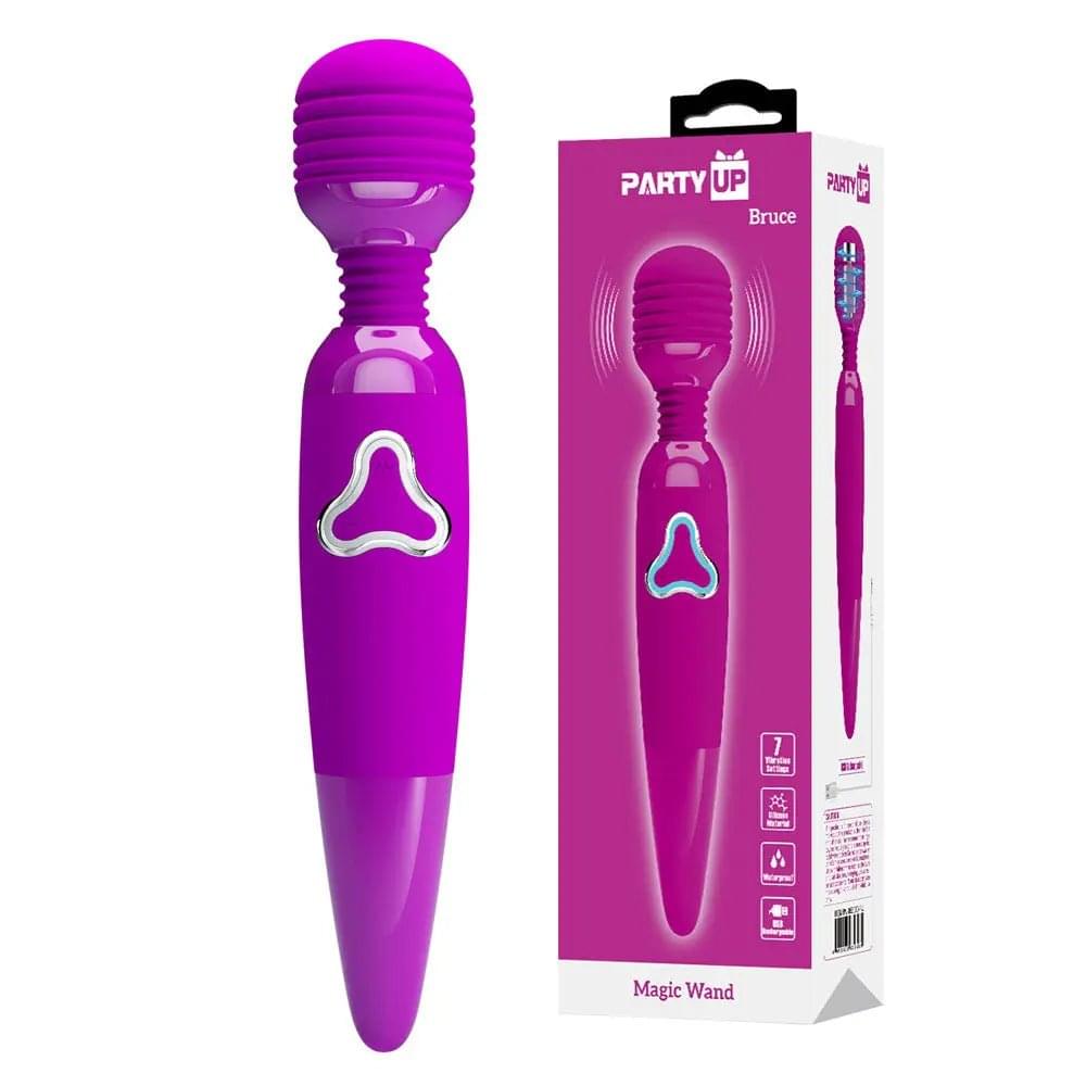Party Up BRUCE Wand -  -  25 cm USB Rechargeable Massage Wand Party Up Discreet Intimate Essentials.