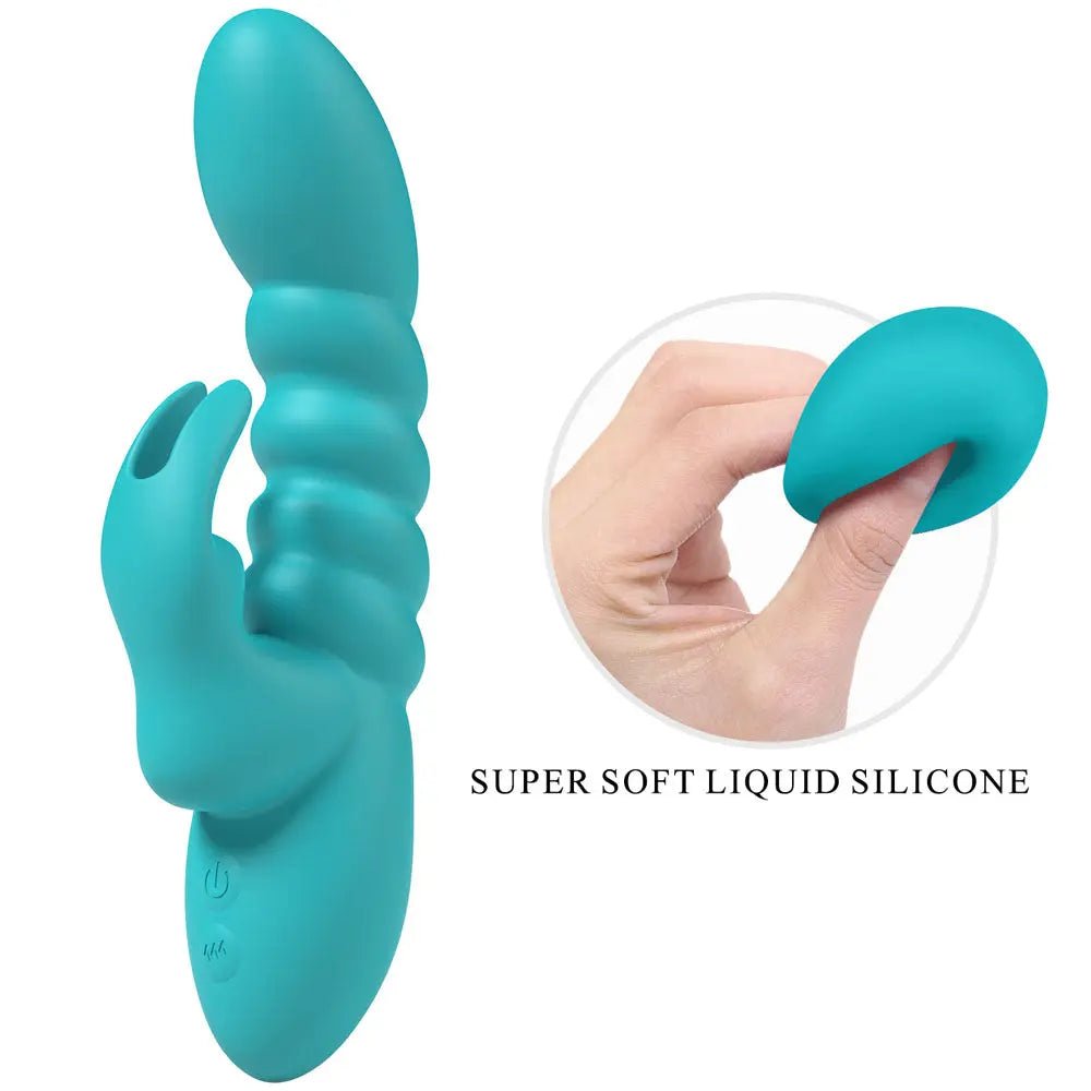 Shop affordable quality Party Up BRYNLYN - Teal - Teal 18.2 cm USB Rechargeable Rabbit Vibrator - Discreet Intimate Essentials - VIBRATORS - Party Up