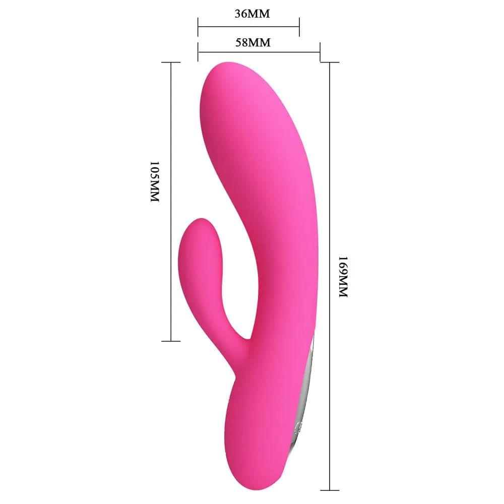 Party Up CLARE Flexible Vibe -  -  16.9 cm USB Rechargeable Rabbit Vibrator Party Up Discreet Intimate Essentials.