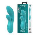 Party Up DALIDA - Teal - Teal 16.2 cm USB Rechargeable Rabbit Vibrator Party Up Discreet Intimate Essentials.