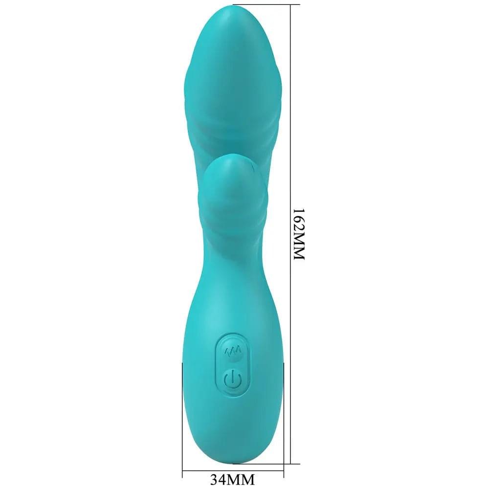 Party Up DALIDA - Teal - Teal 16.2 cm USB Rechargeable Rabbit Vibrator Party Up Discreet Intimate Essentials.
