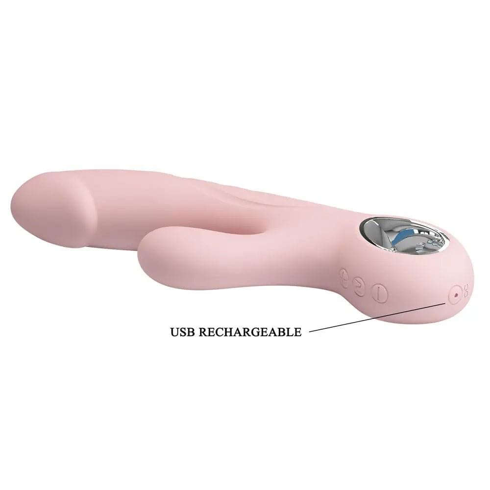 Party Up DAVE Rabbit Vibe -  -  19 cm USB Rechargeable Rabbit Vibrator Party Up Discreet Intimate Essentials.