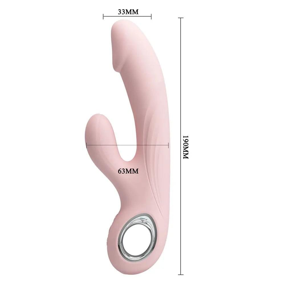 Party Up DAVE Rabbit Vibe -  -  19 cm USB Rechargeable Rabbit Vibrator Party Up Discreet Intimate Essentials.