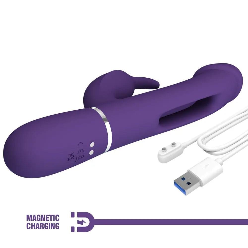 Party Up DAVID Swinging Vibe -  -  23.2 cm USB Rechargeable Rabbit Vibrator with Flicking Arm Party Up Discreet Intimate Essentials.